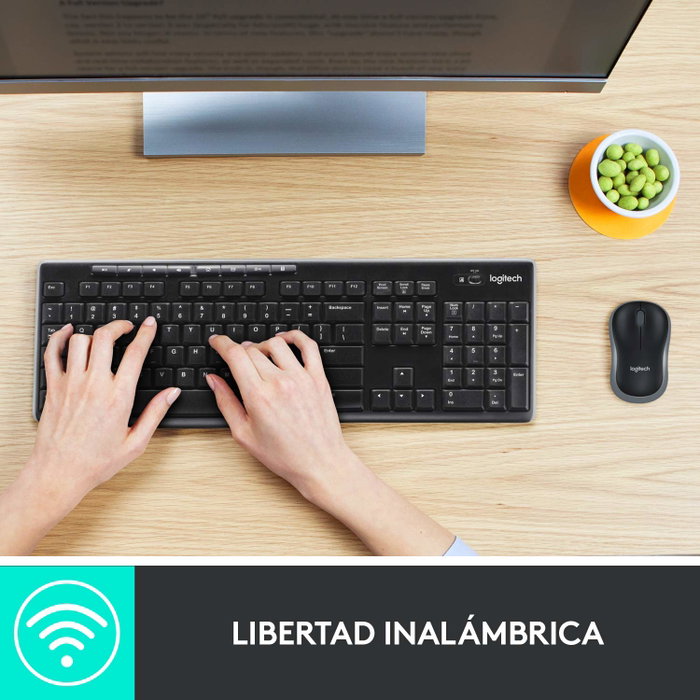Logitech MK270 Combo de Teclado y Ratón Inalámbrico Negro, Español Logitech MK270 Combo de Teclado y Ratón Inalámbrico Negro, Español